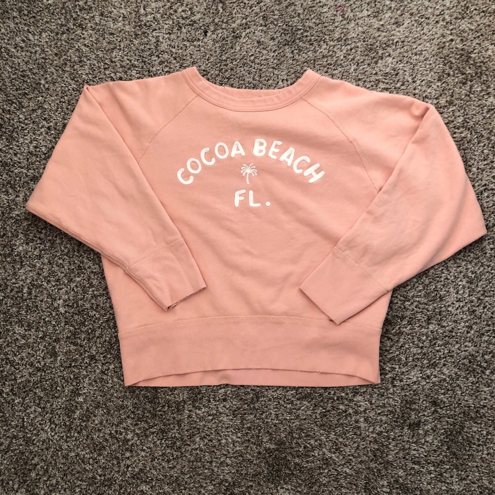 J. Crew pink coco beach sweatshirt